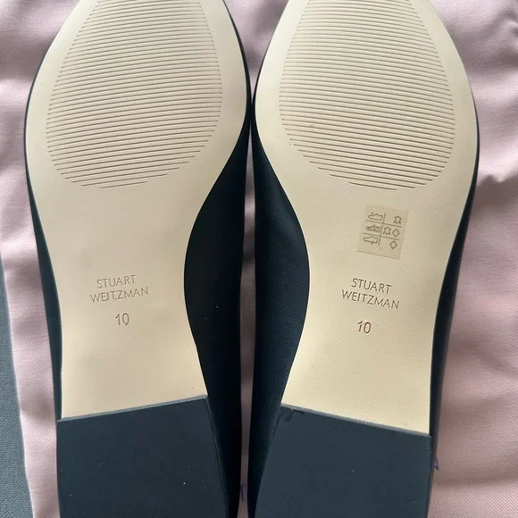 Stuart Weitzman Black Pointed-Toe Flats - Picture 6 of 8
